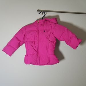 Ralph Lauren Pink Toddler Girls Winter Coat 2T